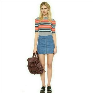 Free People denim mini skirt size 4